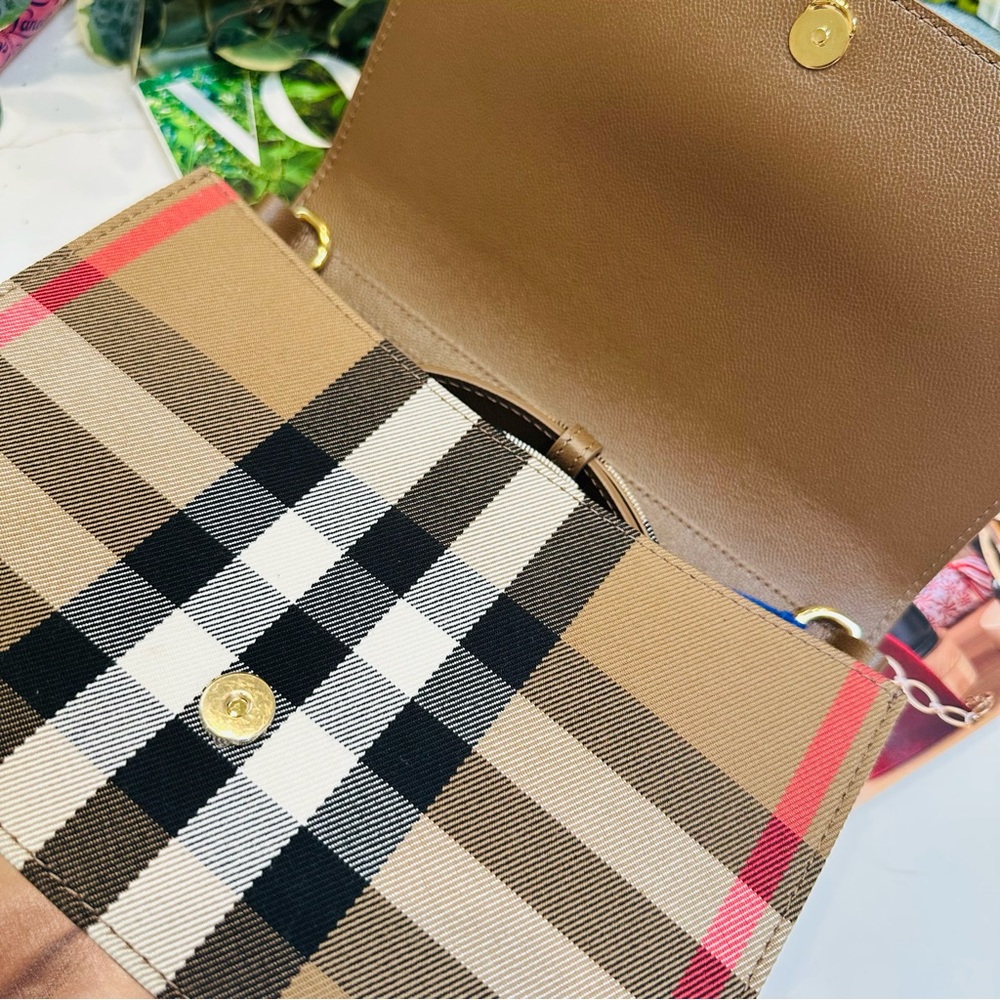 NWT Genuine Burberry Mackford Check Crossbody Bag - Picture 3 of 13